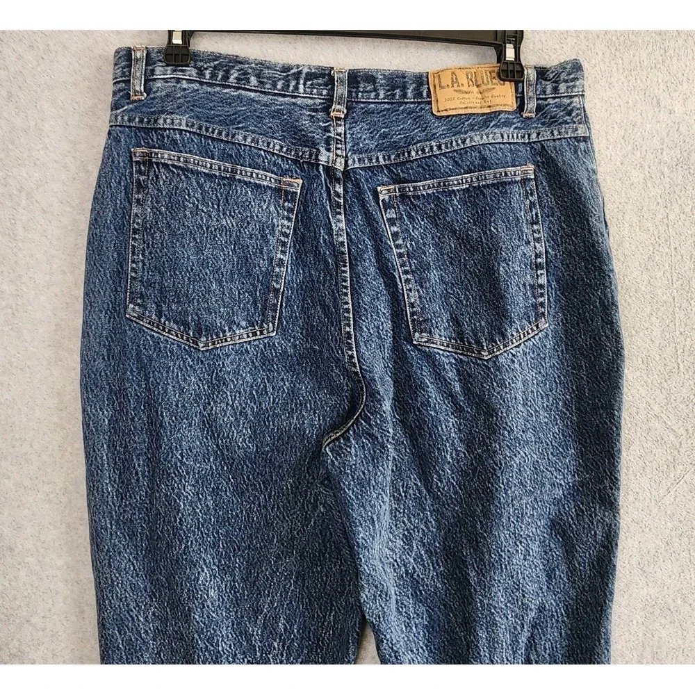 Vintage 1990s LA Blues Jeans Relaxed 22 Average Acid Wash‎ Denim Mom High Rise